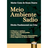 MEIO AMBIENTE SADIO - DIREITO FUNDAMENTAL EM CRISE  O HOMEM E O AMBIENTE  CONCEITUAÇÃO E PROTEÇÃO JURÍDICA  A CRISE AMBIENTAL  DIREITO AO DESENVOLVIMENTO E SUSTENTABILIDADE  NOVAS EXIGÊNCIAS DO DIREITO AMBIENTAL